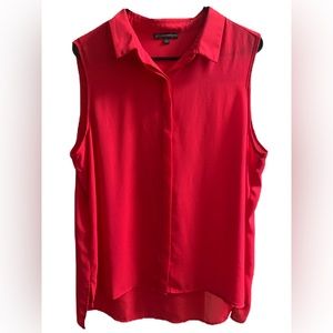 Adrianna Papell Women’s Button Down Sleeveless Blouse Shirt